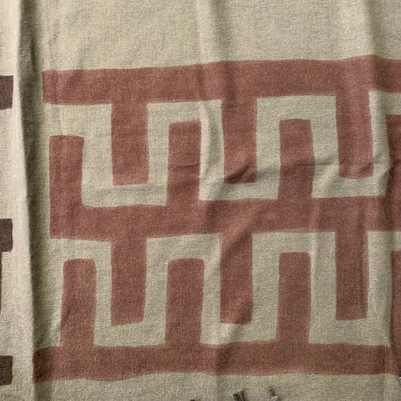 Brown Olive African Tribal Pashmina Silk Handpainted Scarf Shawl - Picture 2 of 4